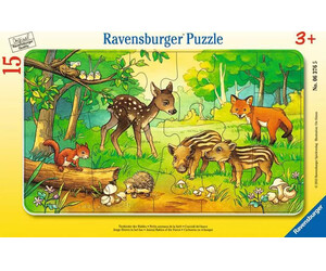 Ravensburger casse-tête Casse-tête 15 Carton encadré - Baby Animals in the Meadow 4005556063765