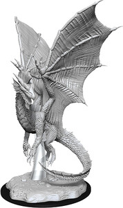 NECA/WizKids LLC Dnd unpainted minis wv11 young silver dragon 634482900369