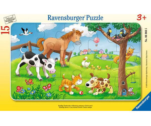 Ravensburger casse-tête Casse-tête 15 Carton encadré - Cute Animal Friends 4005556060665