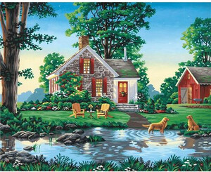 Dimensions PaintWorks Peinture à numéro Summer cottage 20x14" 088677918040