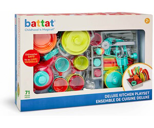 Battat Service de vaisselle avec batterie de cuisine de luxe 71 pièces 062243337725