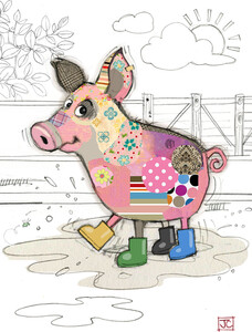 Bug Art Carte fête Kooks Pablo le Cochon sans texte 5033678640273