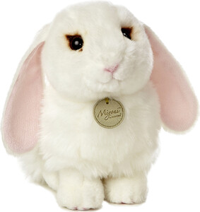 Aurora Lapin bélier blanc peluche 9" 092943262119