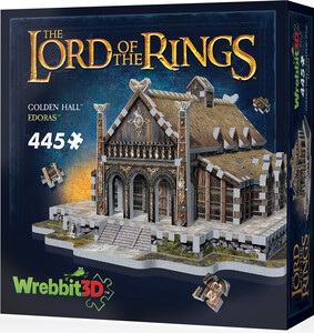 Wrebbit Casse-tête 3D Seigneur des Anneaux - Château d'or Edoras (445pcs) 665541010163