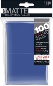Ultra PRO Protecteurs de cartes Standard PRO-Matte 100ct 66x91mm bleu 074427845148