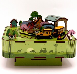 Jacarou Casse-tête 3D boite a musique Chanter à la ferme 731093611391