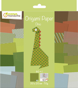 Avenue Mandarine Origami paper, dino 3609510575120