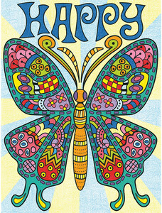 Dimensions PaintWorks Dessin à numéros papillon à motifs 9x12" 91496 088677914967