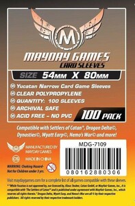 Mayday Games Protecteurs de cartes étroits 54x80mm 100ct 080162880306