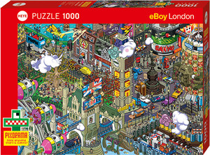 Heye Casse-tête 1000 eBoy - Quête à Londres, Angleterre (London Quest), pixorama, pixel art 4001689299354