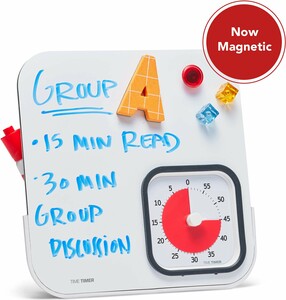 Time Timer Time Timer MOD Education gris 3.5" minuterie visuelle 60 min et tableau effaçable à sec magnétique 051497298210