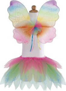 Creative Education Costume tutu et ailes de fée arc-en-ciel fluo, grandeur 4-7 771877438059