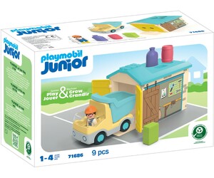 Playmobil Playmobil 71686 JUNIOR Ouvrier avec camion et garage 4008789716866