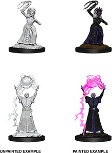 NECA/WizKids LLC Dnd unpainted minis wv12 drow mage/drow priestess 634482900710