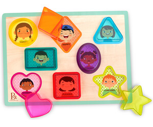 B. Brand Casse-tête B.Woody - casse-tête chunky "peek & explore" 8 pièces - formes & émotions () 062243467354
