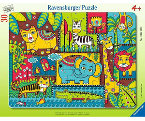 Ravensburger casse-tête Casse-tête 30 Carton encadré - Jungle Animal 4005555041528