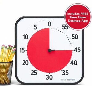 Time Timer Time Timer minuterie visuelle noire 8" 60 min 051497166311