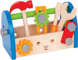 Hape Boîte à outils en bois, marteau, tournevis, clé 6943478004238