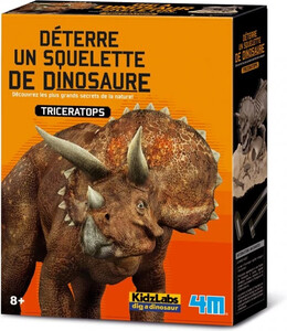 4m 4M : Déterrez un squelette / Tricératops (fr/en) 4893156032287