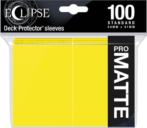 Ultra PRO Protecteurs de cartes Standard Eclipse PRO-Matte Jaune 100ct 074427156206