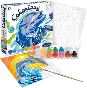 colorizzy Peinture à numéro Colorizzy - Dauphins (fr/en) 3373910045094