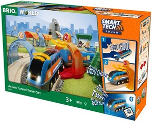 BRIO Brio Train en bois Smart Tech Sound - Circuit voyageur 33972 7312350339727