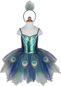 Creative Education Costume Pretty Peacock Dress & Headband, Size 5-6 771877348853