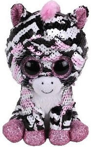 Ty paillettes (sequin) - zoey - pink zebra (8") 008421366729