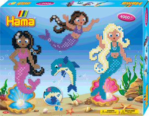 Hama Hama Midi Boîte cadeau sirènes 4000 perles et 2 plaques 3150 028178031503