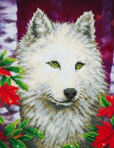 Diamond Dotz Broderie Diamant - Loup blanc (White Wolf) (Diamond Painting, peinture diamant) 4897073240831
