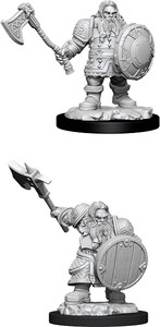 NECA/WizKids LLC Dnd unpainted minis wv11 male dwarf fighter 634482900048