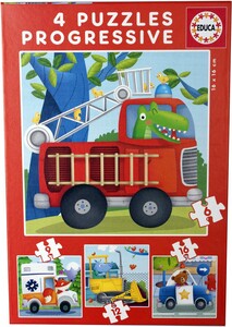 Educa Borras Casse-tête progressif 6-9-12-16 véhicules 8412668171442