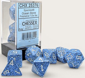 Chessex Dés d&d 7pc Speckled ocean stone 601982076429