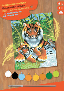 Sequin Peinture à numéro Peinture à numéro junior tigres 5013634000297