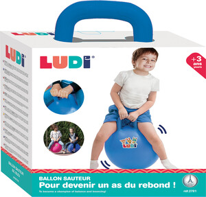 LUDI LUDI - Ballon sauteur bleu 45 cm 3550839927810