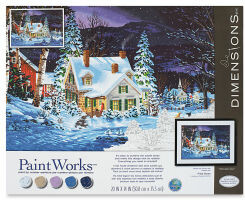 Dimensions PaintWorks Peinture à numéro Maison en hiver 20x14" 91614 088677916145