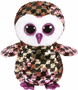 Ty checks - paillettes (sequin) hibou rose et noir 008421366736