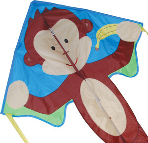 Premier Kites Cerf-volant monocorde large facile à voler singe (Mikey) 46'' x 90'' 630104441074