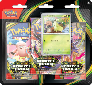 Pokémon Pokemon Mega Evolution 3 - Perfect Order - 3pk blister - Chikorita 196214136748