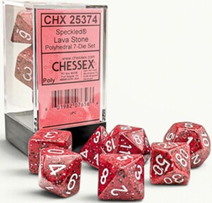 Chessex Dés d&d 7pc Speckled lava stone 601982076566