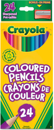 Crayola 24 Crayons de couleur en bois 063652202406