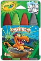 Crayola 4 craies de trottoir lavables T-Rex Effects 063652365408