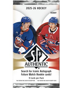 Upper Deck Upper Deck SP Authentic Hobby Hockey 25/26 Booster (unité) 053334438148