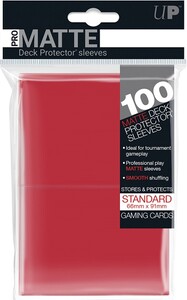 Ultra PRO Protecteurs de cartes Standard PRO-Matte 100ct 66x91mm rouge 074427845162