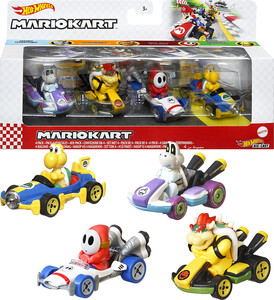 Hot Wheels Hot Wheels - Mario Kart - Ensemble de 4 véhicules (JDL94) 887961936179