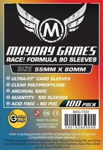 Mayday Games Protecteurs de cartes Race! 55x80 mm 100ct 080162886698