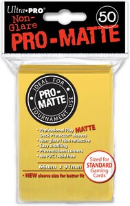 Ultra PRO Protecteurs de cartes mtg pro-matte jaune 66x91mm 50ct 074427841867