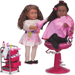 Poupées Our Generation Accessoires salon de coiffeuse pour poupée Our Generation (sans poupée/chaise) 062243252783