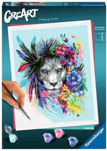 CreArt Peinture à numéro CreART Lion bohème 4005556201303