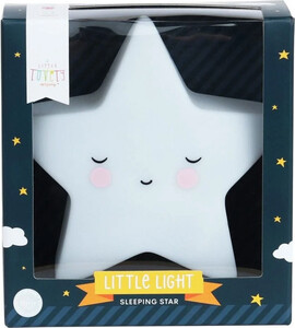 A Little Lovely Company Petite veilleuse: étoile blanche - endormi 8719033869806